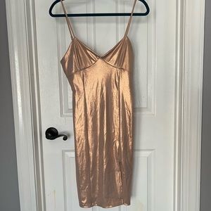 Forever 21 Pink Metallic Bodycon Dress